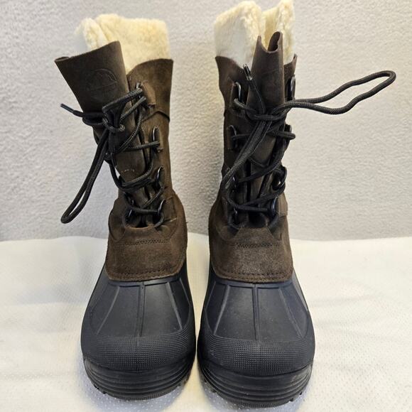 Adventuridge Winter Boots Mens 12 Brown Waterproof Insulated Snow Boots NEW - Picture 5 of 10